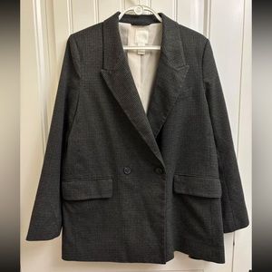H&M Grey Oversized Blazer - Size M